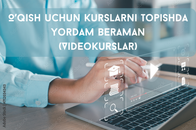 Organish uchun kurs va videokurslarni topib yuklashga yordam beraman 1