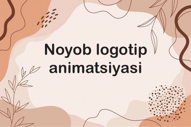 Noyob logotip animatsiyasi 1