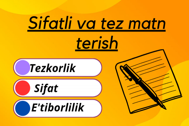 Tez va sifatli matn teraman 1