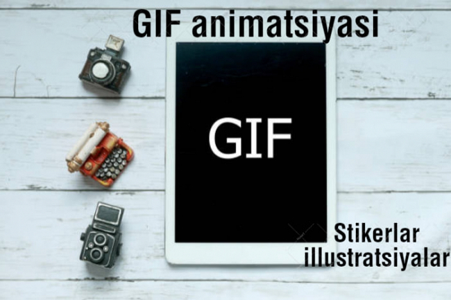 Stikerlar, illyustratsiyalar, infografikalarning Gif animatsiyasi 1