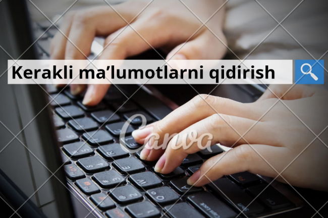 Kerakli malumotlarni qidirish 1