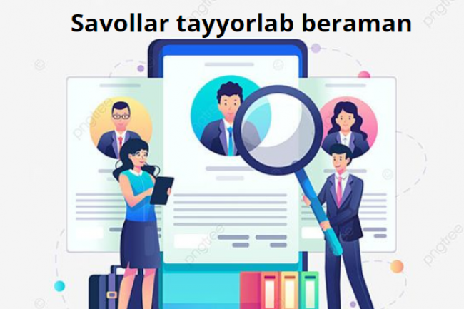 Suhbat uchun savollar tayyorlab beraman 1