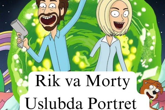 Rik va Morti uslubida Portret 1