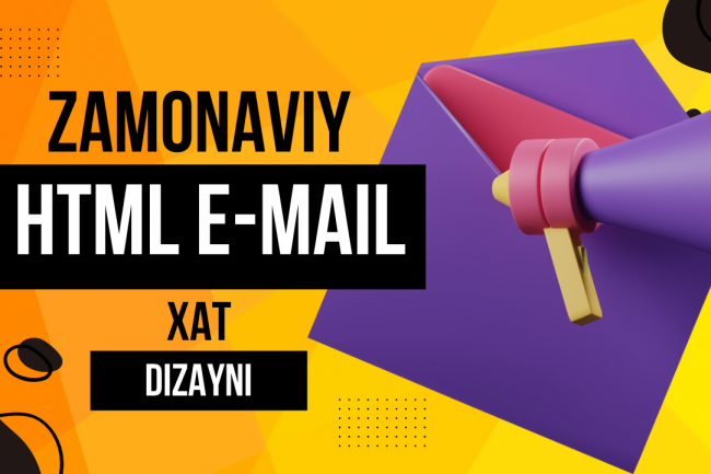 Zamonaviy dizayndagi moslashuvchan HTML e-mail xatini yarataman 1