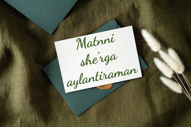 Nasr va matnni sherga aylantiraman 1