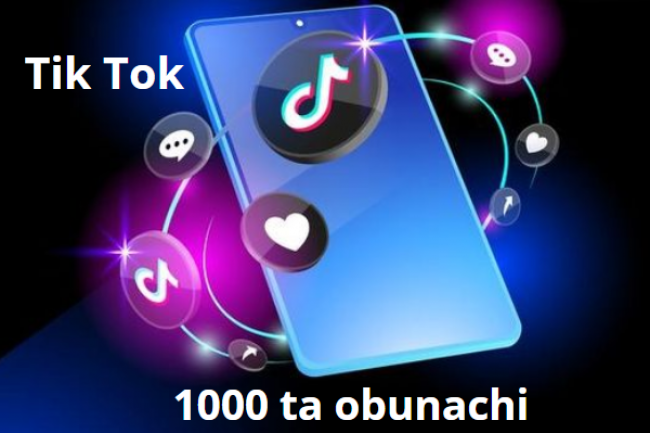 Tik Tok-da 1000 ta obunachi 1