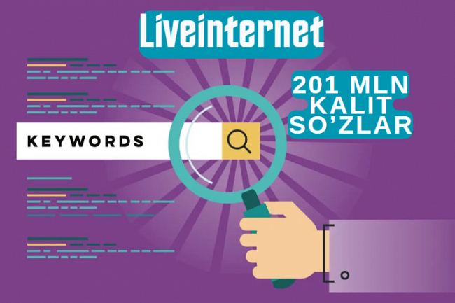 Kalit sozlar malumotlar bazasi LiveInternet 201 mln kalit sozlar 1