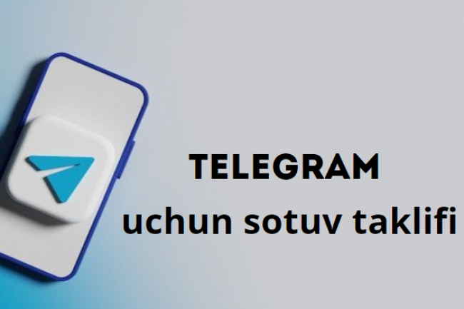 Telegram uchun sotuv taklifi reklama posti, matnni sotish 1