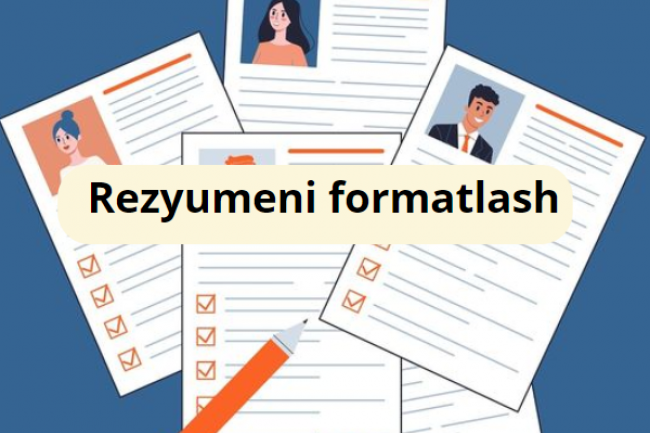 Rezyumeni formatlash 1