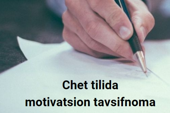 Chet tilida motivatsion tavsifnoma  1