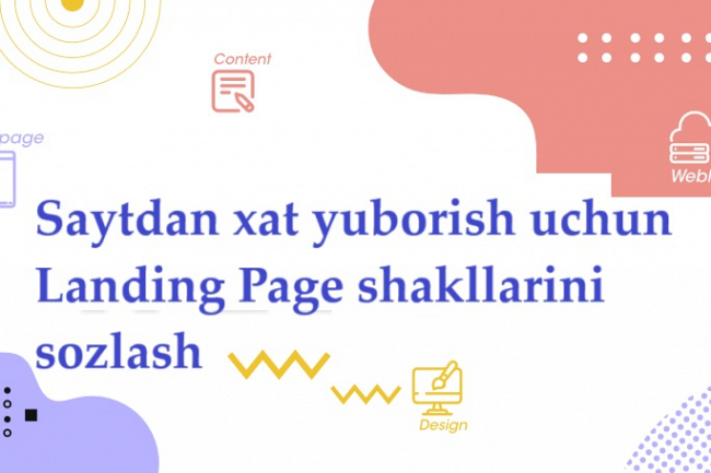 Saytdan xat yuborish uchun Landing Page shakllarini sozlash 1