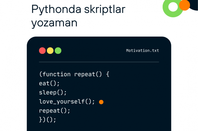 Pythonda skript yozaman 1