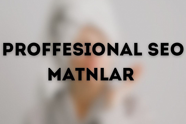 Professional SEO matnlar 1