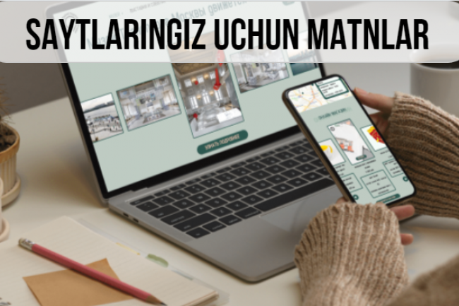 Saytlaringiz uchun matnlar yozib beraman 1