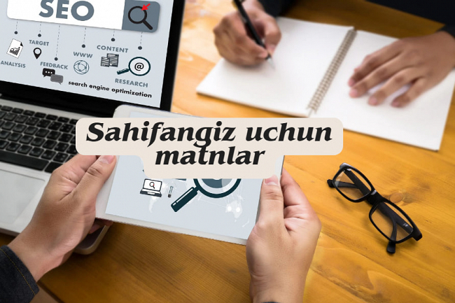 Sizning sahifalaringiz uchun matnlar yozib beraman 1