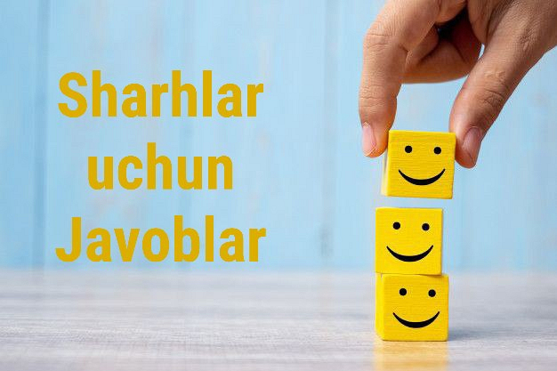 Sharhlar uchun javoblar 1