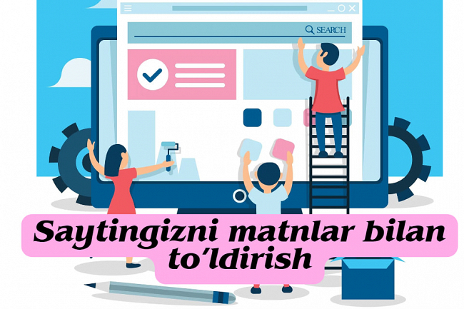 Saytingizni matnlar bilan toldirib berish 1