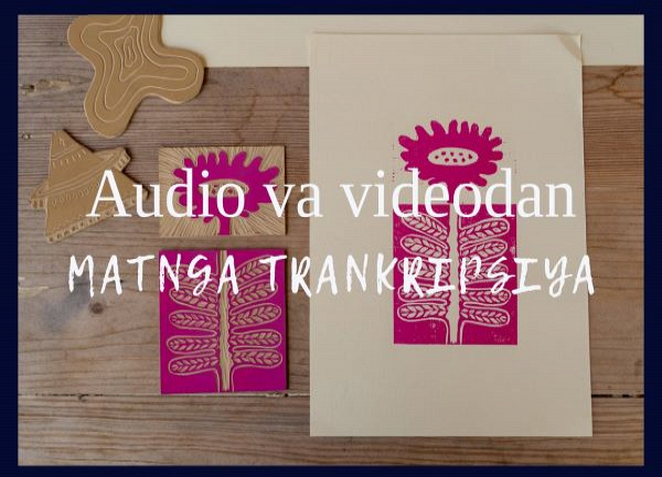 Audio, videodan matnga tez transkripsiya. Audioyozuvning transkripti 1