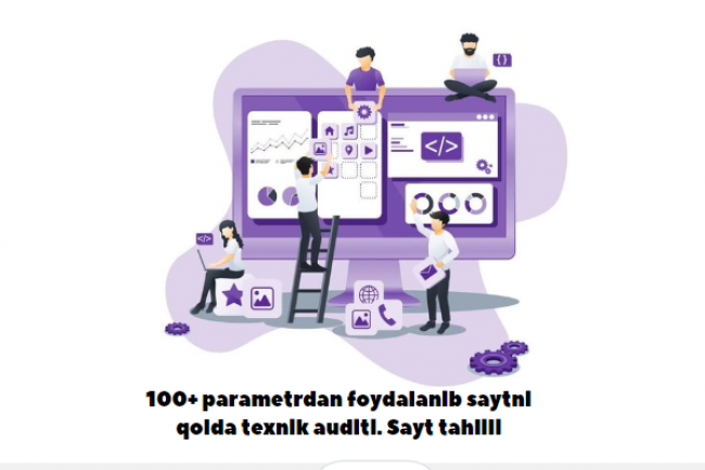 100+ parametrdan foydalanib saytni qolda texnik auditi. Sayt tahlili 1