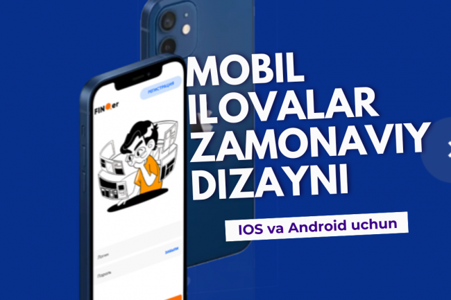 IOS va Android uchun mobil ilovalarning zamonaviy dizayni 1