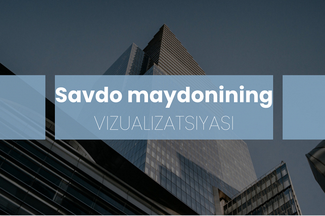 Savdo maydonining vizualizatsiyasi, savdo oroli, 3D modeli 1