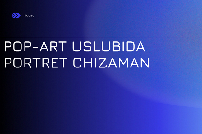 Pop-art uslubida portret chizaman 1