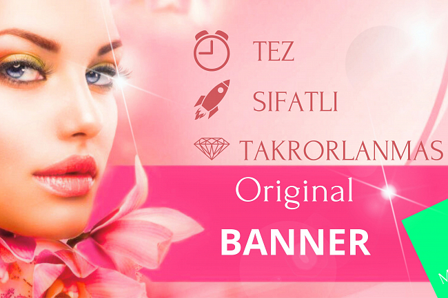 TAKRORLANMAS BANNER yasash xizmati. #banner 1