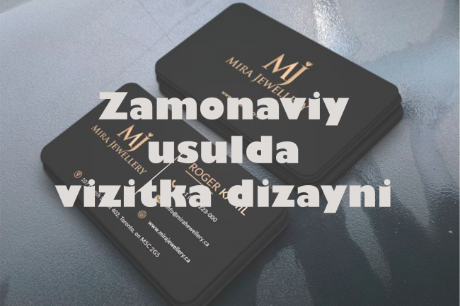 Zamonaviy usulda gozal, noyob vizitka dizaynini ishlab chiqarish 1