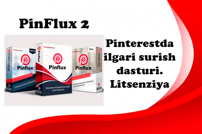 PinFlux 2 Pro. Pinterestda ilgari surish dasturi. Litsenziya 1