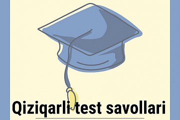 Javoblari bilan 20 ta test savollarini tuzaman