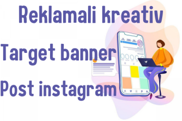 Reklamali kreativ, target banner, post instagram