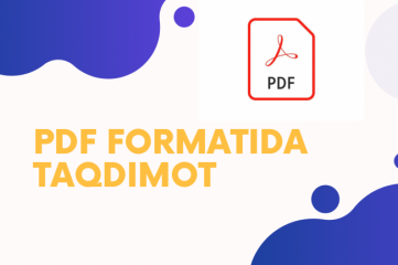 PDF formatida taqdimot