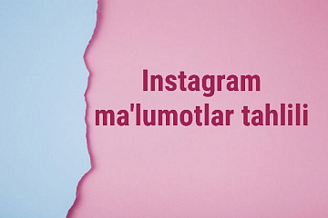 Instagram auditoriyasi malumotlar tahlili