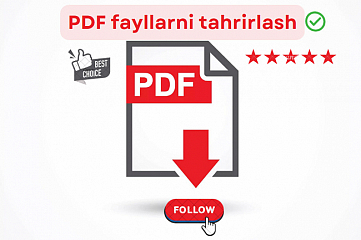 PDF fayllarni tahrirlash. Xizmatlarning toliq spektri