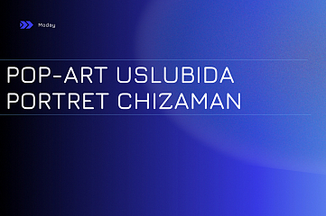 Pop-art uslubida portret chizaman