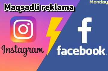 Instagram + FB-da maqsadli reklamani ornatish. Instagram reklama