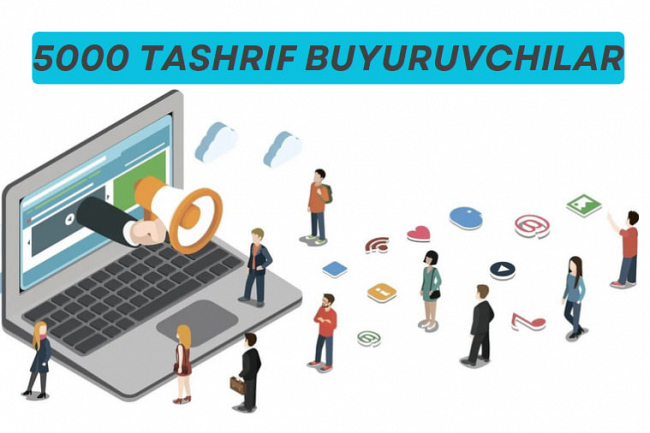 Saytga 5000 tashrif buyuruvchi