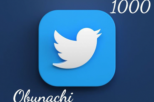 1000 ta Twitter obunachi