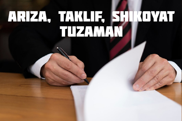 Ariza, apellyatsiya, shikoyat tuzaman