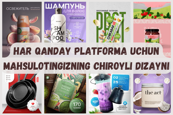 Har qanday platforma uchun mahsulotingizning chiroyli dizayni
