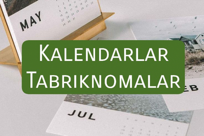 Kalendar, tabriknoma dizaynini yarataman&nbsp;