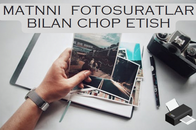 Matnni pdf, fotosuratlar, skanerlar bilan qayta chop etib beraman