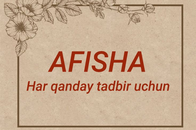 Afisha dizaynini yarataman