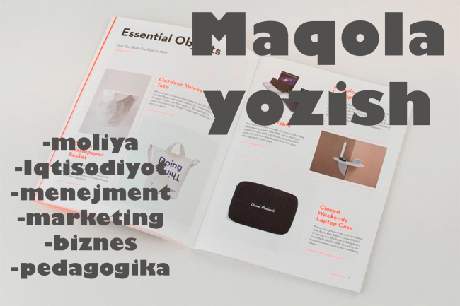 Ilmiy jurnallar talablari boyicha maqola yozaman