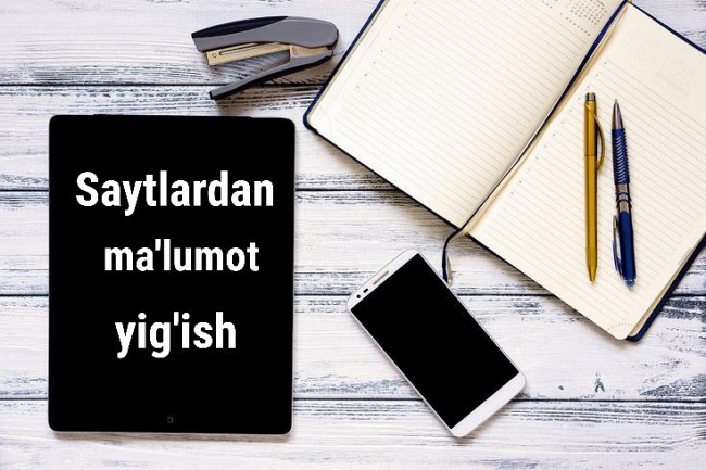 Onlayn dokonlarni saytlarni tahlil qilish