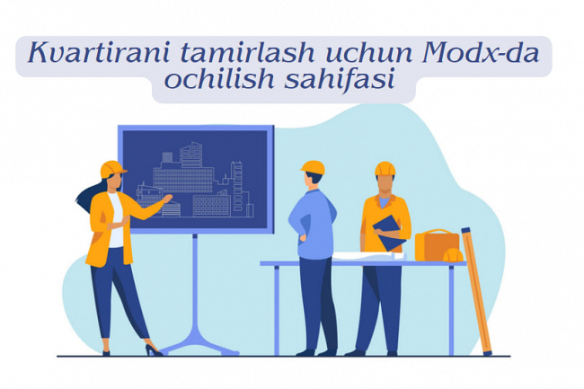 Kvartirani tamirlash uchun modx-da ajoyib ochilish sahifasi sotiladi