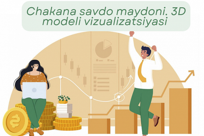Chakana savdo maydoni, chakana savdo, 3D modelining vizualizatsiyasi