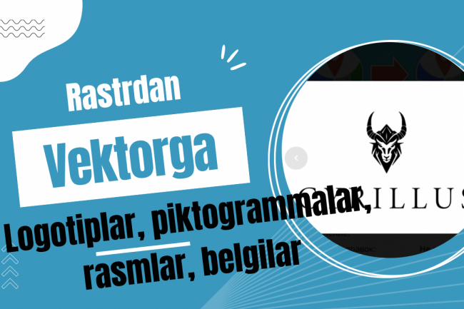 Rastrdan vektorga. Logotiplar rasmlar belgilar