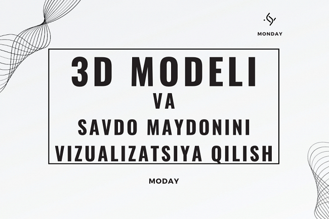 3D modeli va savdo maydonini vizualizatsiya qilish