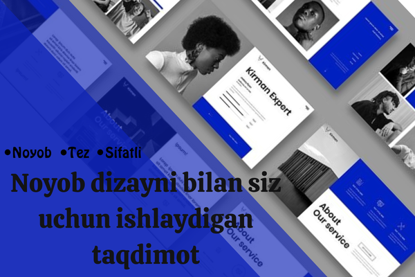 Noyob dizayni bilan siz uchun ishlaydigan taqdimot
